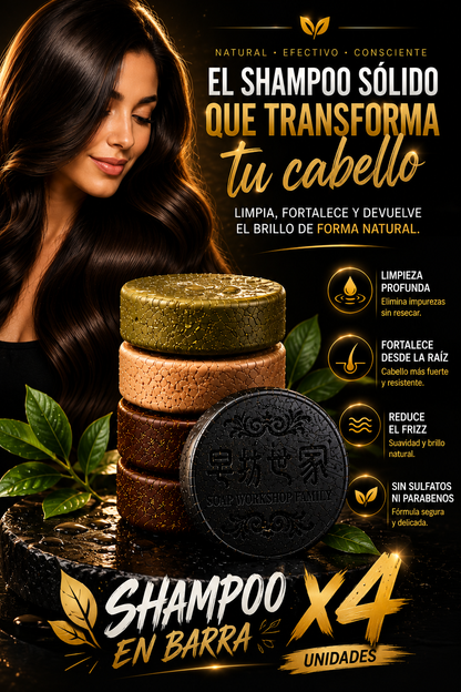 SHAMPOO EN BARRA X4 UND